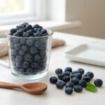 1/4 cup olive oil calories and carbs in 1/4 cup blueberries