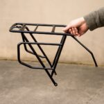 Fat bike rear rack and fat bike street tires