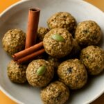 Oatmeal protein balls and chocolate peanut butter protein balls