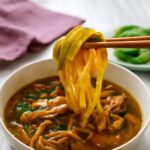 Japanese curry, Korean pear, fish sticks, sesame sticks, spaghetti bolognese